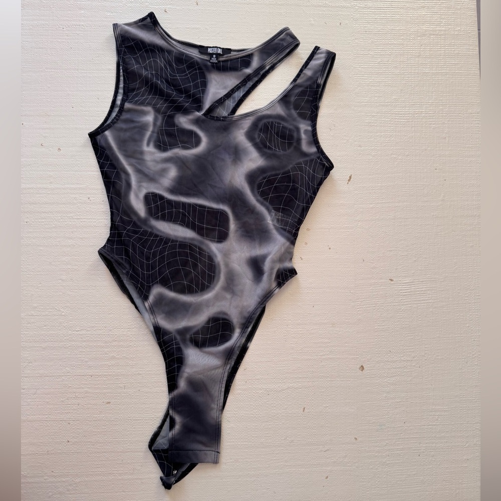 POSTER GIRL Black and Gray Bodysuit